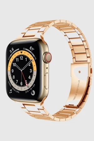 Rose Gold  Slim Stainless Steel Band for Apple Watch