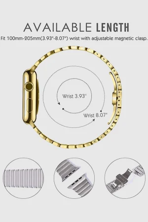 Alternative view of Gold Link Bracelet for Apple Watch