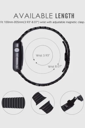 Alternative view of Black Link Bracelet for Apple Watch