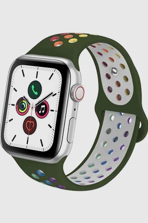 Army Green/Rainbow Pride Sport Band Active for Apple Watch