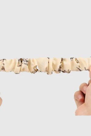 Alternative view of Beige Floral Scrunchie Loop Band for Apple Watch