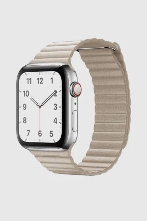 Beige Leather Loop for Apple Watch