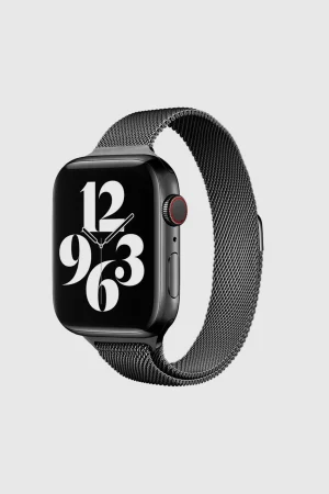 Black Aurora Slim Milanese Band for Apple Watch