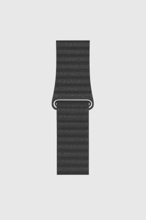 Alternative view of Black Leather Loop for Apple Watch
