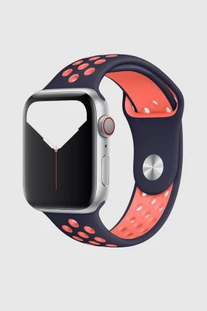 Blue Black/Bright Mango Sport Band Active for Apple Watch