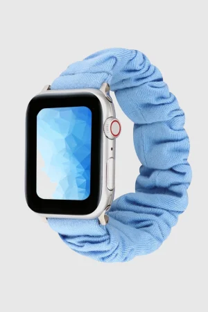 Blue Largoon Scrunchie Loop Band for Apple Watch