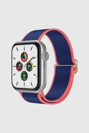 Blue Pink Edge Elastic Loop Band for Apple Watch