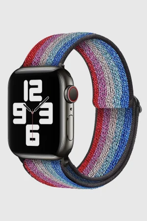 Boho Red Blue Elastic Loop for Apple Watch