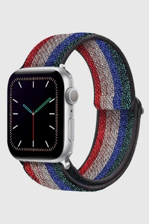 Boho Red Green Elastic Loop for Apple Watch