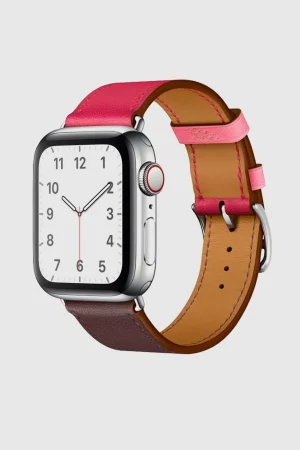 Bordeaux/Rose Extrême/Rose Azalée Single Tour Leather for Apple Watch