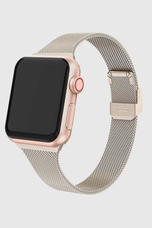 Champagne Gold Geneva Slim Milanese Band for Apple Watch