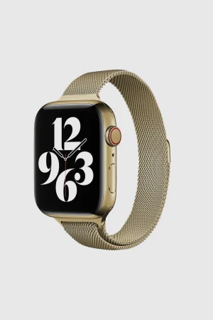 Champagne Light Gold Aurora Slim Milanese Band for Apple Watch