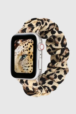Cheetah Scrunchie Loop Band for Apple Watch