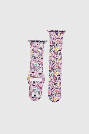 Colourful Paisley Pink Printed Sport Band for Apple Watch