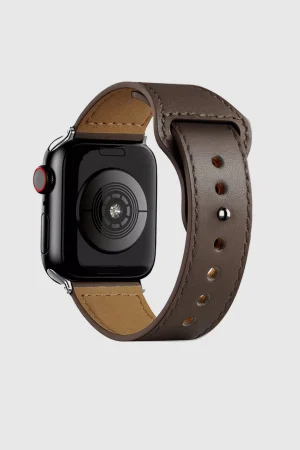 Dark Brown Lincoln Leather Band for Apple Watch