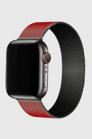 Duo Red Black Milanese Loop for Apple Watch