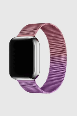 Gradient Pink Purple Milanese Loop For Apple Watch