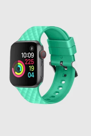 Green Messina Silicone Band for Apple Watch