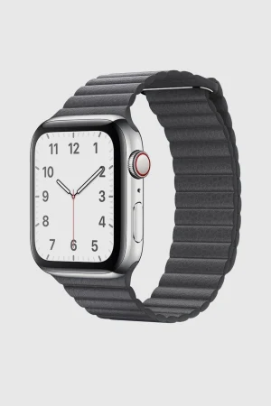 Grey Leather Loop for Apple Watch