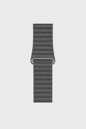 Alternative view of Grey Leather Loop for Apple Watch