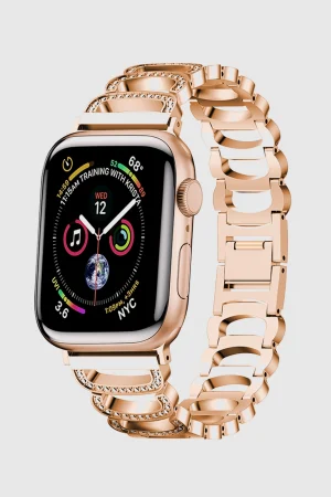 Alternative view of Halo Bracelet Band For Apple Watch in Rose Gold