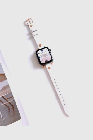 Hermione White Leather Band for Apple Watch