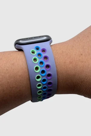 Lavender Gray/Rainbow Pride Sport Band Active for Apple Watch