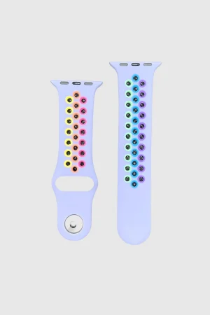 Alternative view of Lavender Gray/Rainbow Pride Sport Band Active for Apple Watch