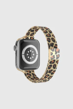 Leopard Gold Aurora Slim Milanese Band for Apple Watch