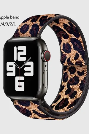 Leopard Print Elastic Loop for Apple Watch