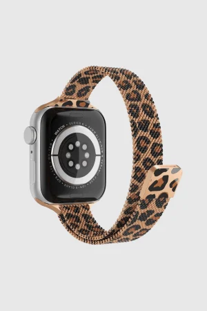 Leopard Rose Gold Aurora Slim Milanese Band for Apple Watch