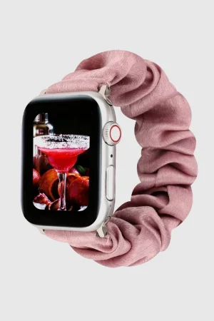 Light Pink Shimmer Scrunchie Loop Band for Apple Watch