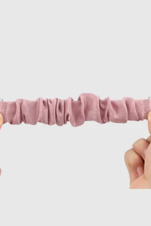 Alternative view of Light Pink Shimmer Scrunchie Loop Band for Apple Watch