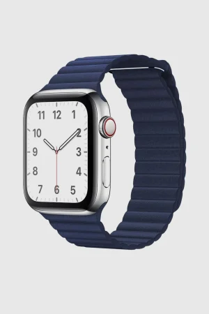 Midnight Blue Leather Loop for Apple Watch