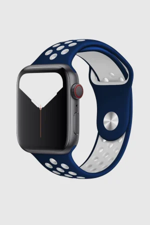 Midnight Blue/White Sport Band Active for Apple Watch