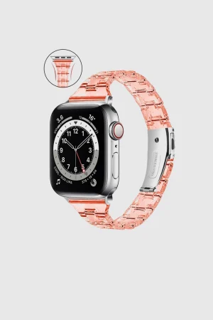 Orange Slim Transparent Resin Band for Apple Watch