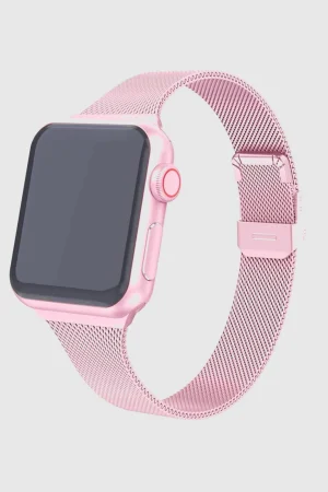 Pink Geneva Slim Milanese Band for Apple Watch