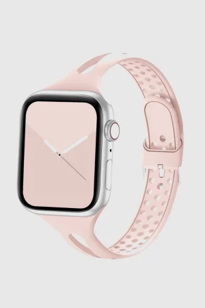 Pink Sand Slim Silicone Band for Apple Watch