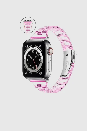 Purple Slim Transparent Resin Band for Apple Watch