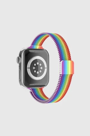 Rainbow Pride Aurora Slim Milanese Band for Apple Watch