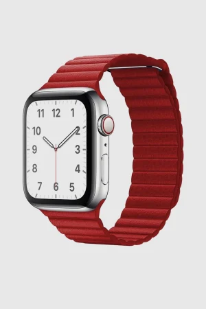 Red Leather Loop for Apple Watch