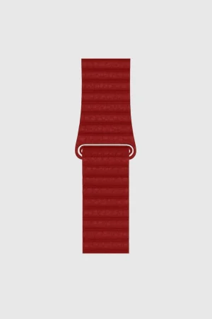 Alternative view of Red Leather Loop for Apple Watch