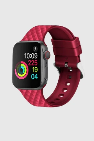 Red Messina Silicone Band for Apple Watch