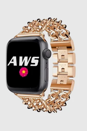 Rose Gold Bracelet Chain Stainless Steel Band for Apple Watch