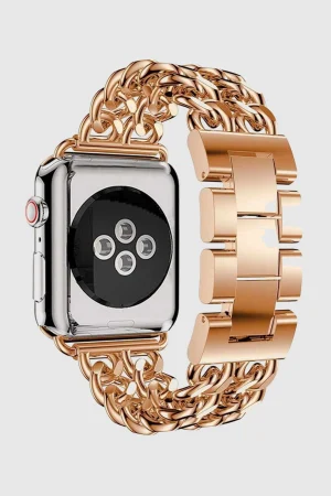 Alternative view of Rose Gold Bracelet Chain Stainless Steel Band for Apple Watch