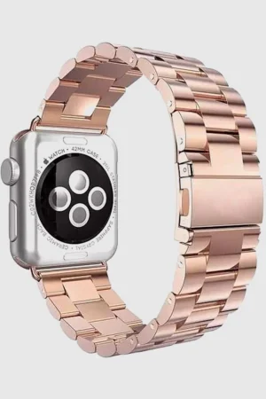 Alternative view of Rose Gold Stainless Steel Band for Apple Watch
