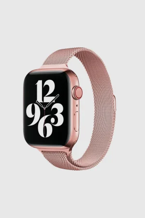 Rose Pink Aurora Slim Milanese Band for Apple Watch