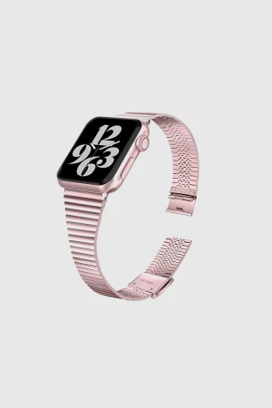Rose Pink Havana Stainless Steel Band for Apple Watch