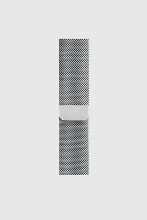 Alternative view of Silver Milanese Loop for Apple Watch