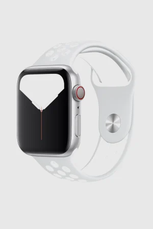 Silver/White Sport Band Active for Apple Watch